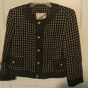 Milly of New York black and gold blazer