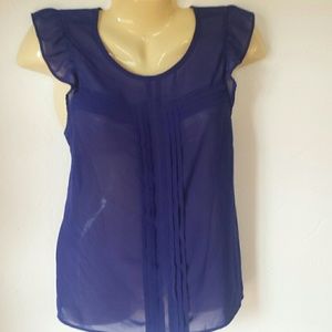 Sheer Violet Top sz L  by Nicole Miller