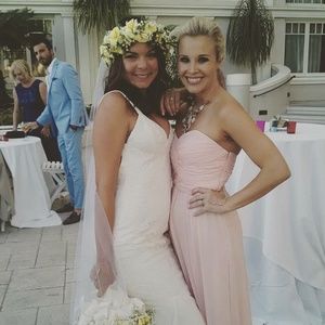 Beautiful, floor length blush gown