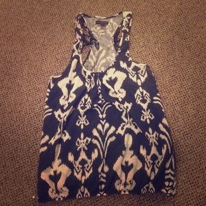 Navy blue& white Aztec tank medium. American eagle