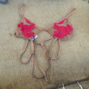 For Love and Lemon Pink Orchid Bra