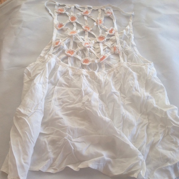 LF flowery ladder back tank