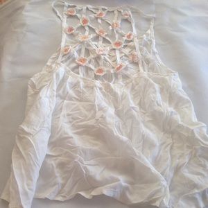 LF flowery ladder back tank