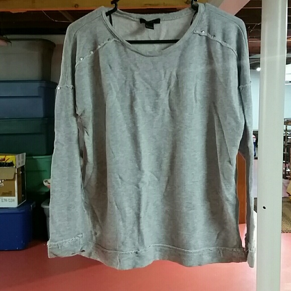Grey w silver embellishments sweater