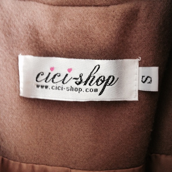 Tan Wool Trench Coat - Picture 2 of 3