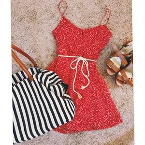 Zara Red Polka Dot Summer Dress