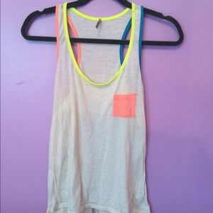 UOI Boutique Neon Racerback Tank