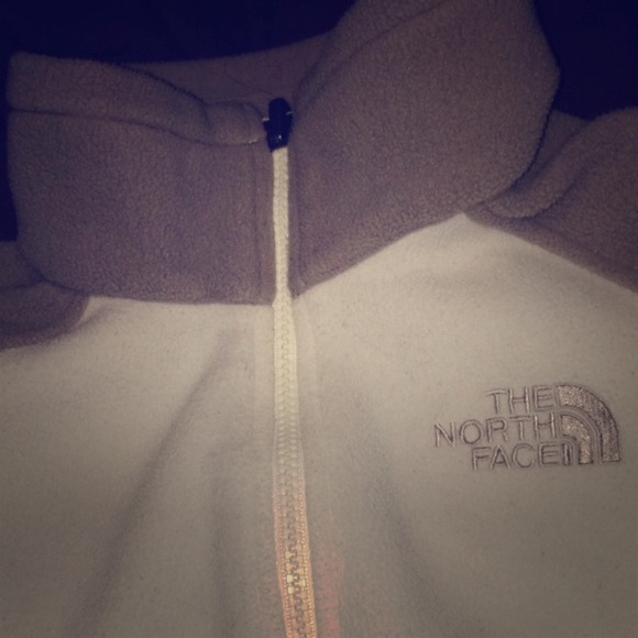 White & Grey Northface Full zip
