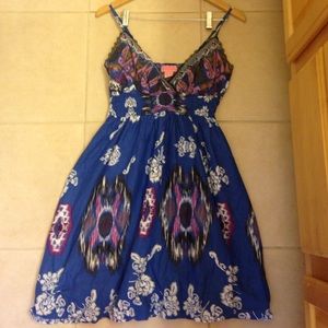 Dark Blue Spaghetti Strap Sundress