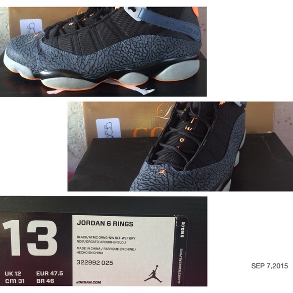 Jordan 6 Rings *SOLD*