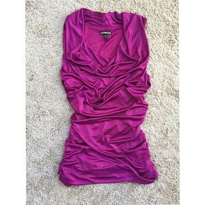 Express Dressy fusia sleeveless blouse