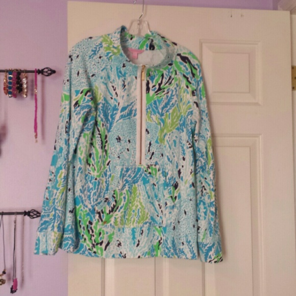 Large Lilly Spa Blue Let's Cha Cha Popover - Picture 2 of 2
