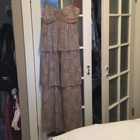 Silk Floral Tiered Maxi