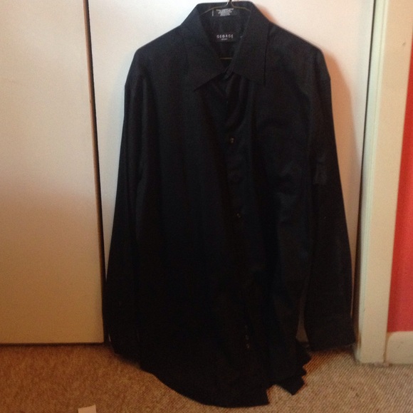 Mens black button up