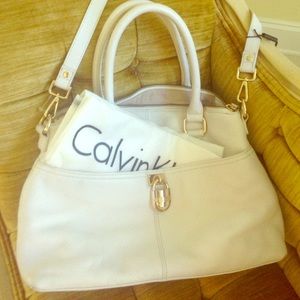 Calvin Klein Pebbled Leather Handbag