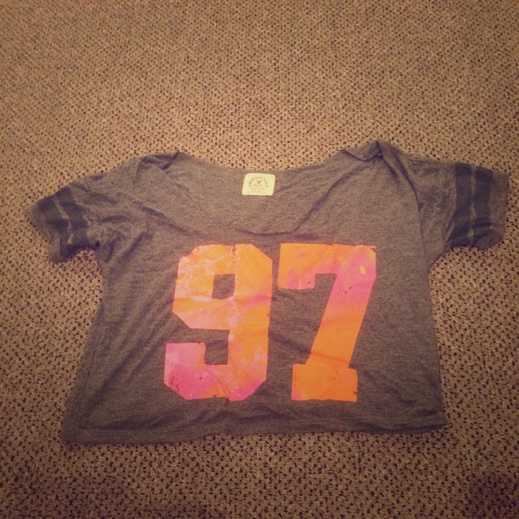 Grey crop top. Size XS American Eagle.