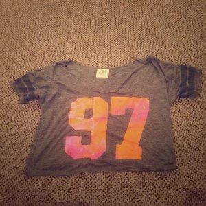Grey crop top. Size XS American Eagle.