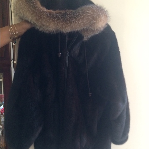 Mink bomber jacket