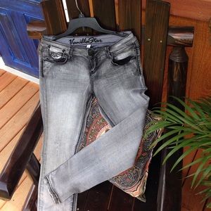 Black distressed jeans, never worn!