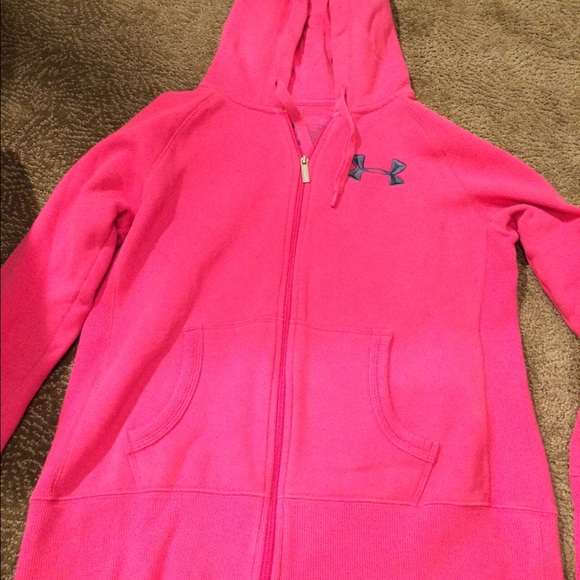 Pink Under Armour zip up sweater!