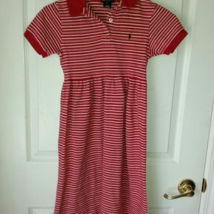 Girls 6x red striped Ralph Lauren dress