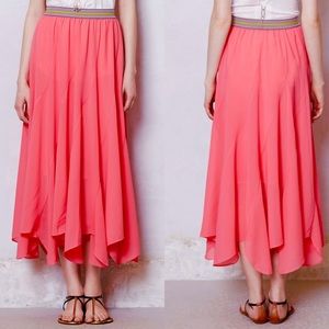 Anthropologie Coral Skirt