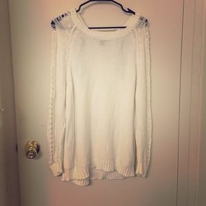 cozy white sweater