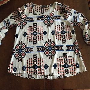 Aztec print top