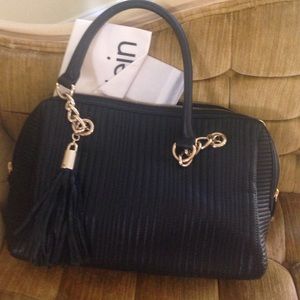 Calvin Klein Quilted Black Leather Handbag