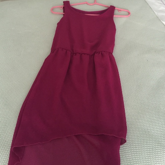 Violet high low dress