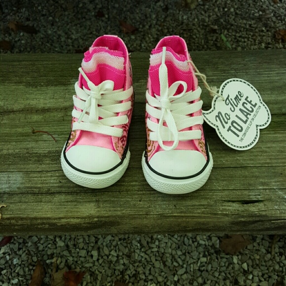 SOLD--Pink & Gold Rose Converse - Picture 2 of 2