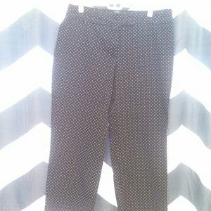 Black and white polka dot capris