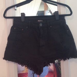 Urban outfitter black jean shorts