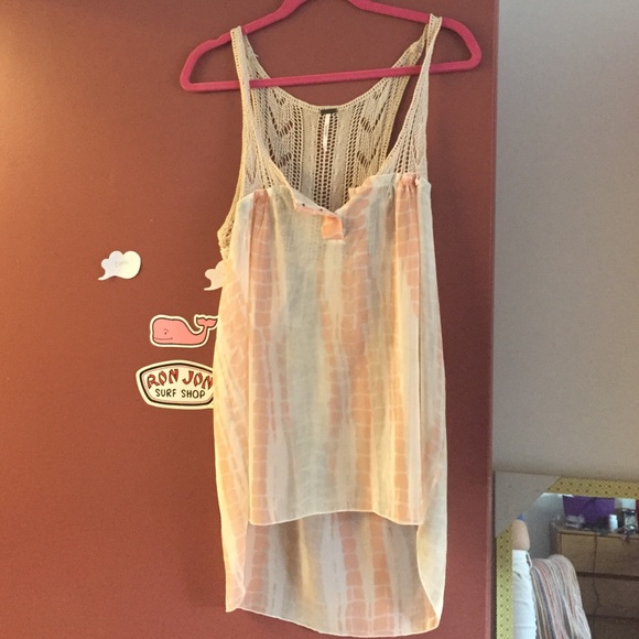 Free people crochet top and patterned bottom
