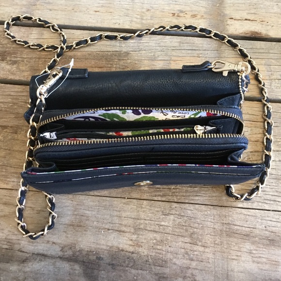 Big Buddha cross body clutch black