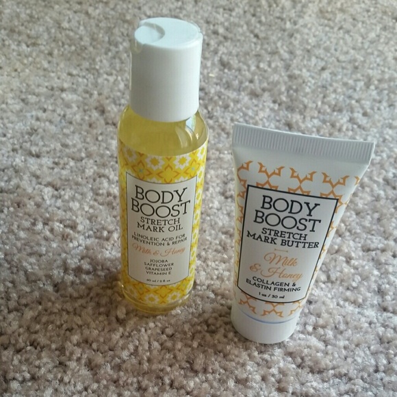 Travel sized body oil & stretch mark butter