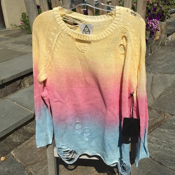UNIF Distressed Sherbert Sweater
