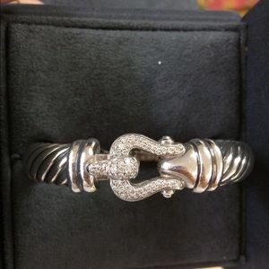 David Yurman diamond buckle bangle bracelet