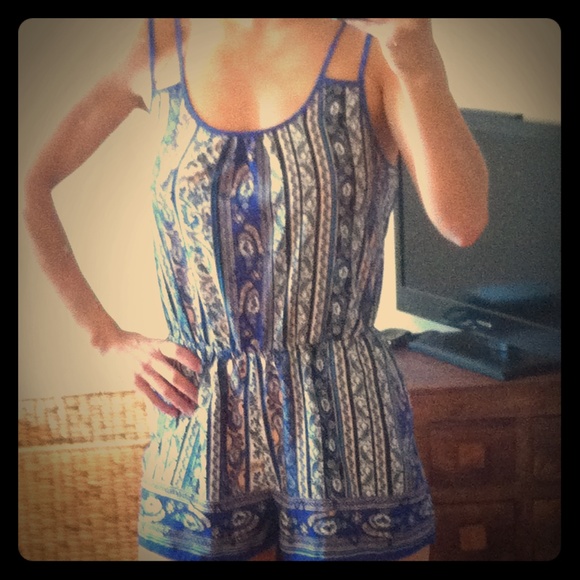 Cute double strap romper