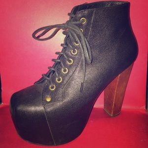 Jeffrey Campbell Lita Black Leather