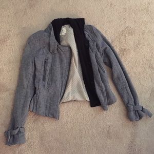 Forever 21 hooded moto jacket