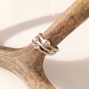 Gorjana silver stacking rings size 6