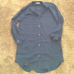 Navy blue long sleeve dress