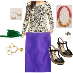 No. 2 purple pencil skirt