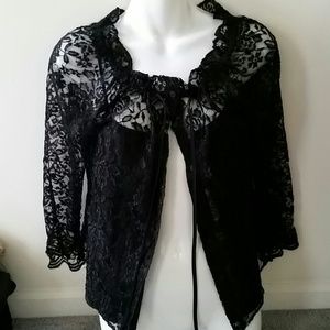 New w/o tags Black Lace top