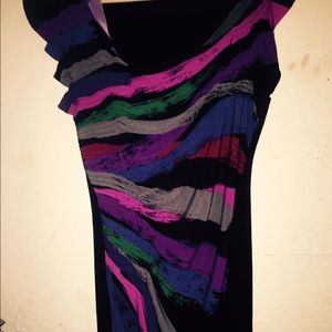 All black with splash of color Cocktail dress