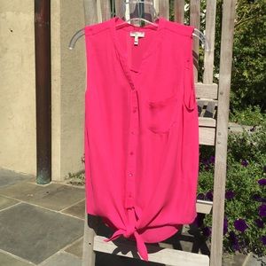 Joie Percel Sleeveless Silk Shirt