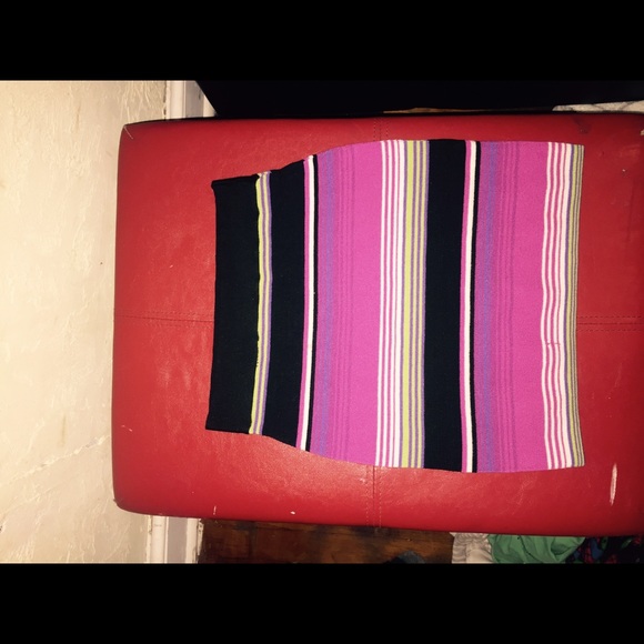 Multi color pencil skirt