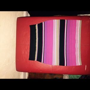 Multi color pencil skirt