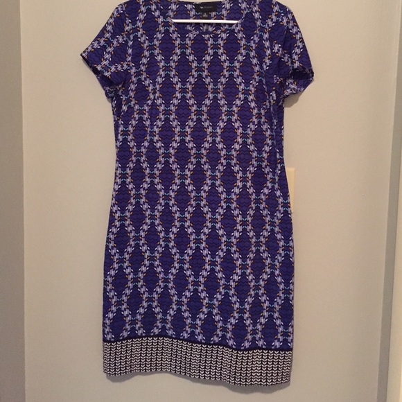 Geometric print shift dress